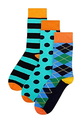 Happy Socks Unisex Hs Argyle 3er-Pack Socken, Mehrfarbig (5002), 37/45 EU von Happy Socks