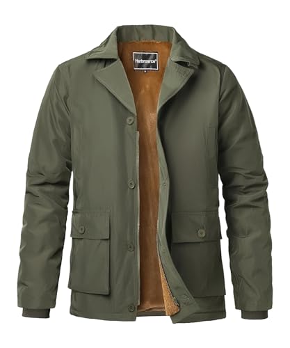 Harbrosrce Herren Winter Parka Jacke Winddicht Outdoor Warme Fleecejacke Übergangsjacke Wanderjacke Verdickt Arbeits Jacken Coat Jacket Steppjacke Harbrosrce Herren Winter Parka Jacke Winddicht Outdoor Warme Fleecejacke Übergangsjacke Wanderjacke Verdickt Arbeits Jacken Coat Jacket Steppjacke von Harbrosrce