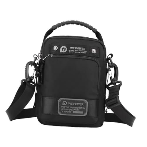 Harilla Herren Umhängetasche Taillenpack Leicht wasserdichte Reißverschluss Handtasche Crossbody -Bag zum Radfahren Camping Walking Shopping, Schwarz Harilla Herren Umhängetasche Taillenpack Leicht wasserdichte Reißverschluss Handtasche Crossbody -Bag zum Radfahren Camping Walking Shopping, Schwarz von Harilla