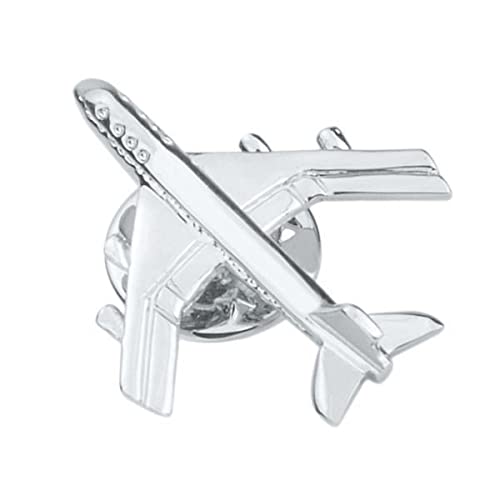 Harilla Luxuriöse Herren Flugzeug Krawattenklammer Set in Silber, 12 STK von Harilla
