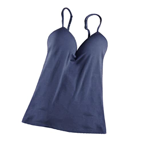 dailymall Damen BH-Hemd Unterhemd Spaghettiträger Tank Tops, M Größe, Farben Optional - Dunkelblau, M von Harilla