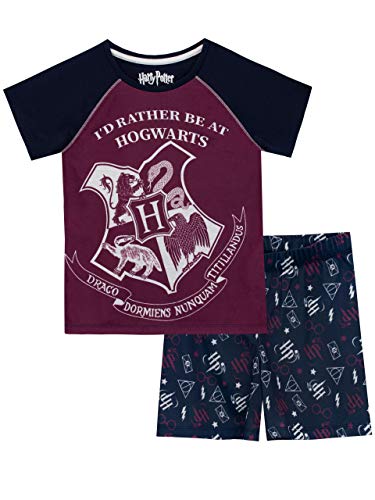 Harry Potter Mädchen Hogwarts Schlafanzug Blau 116 von Harry Potter