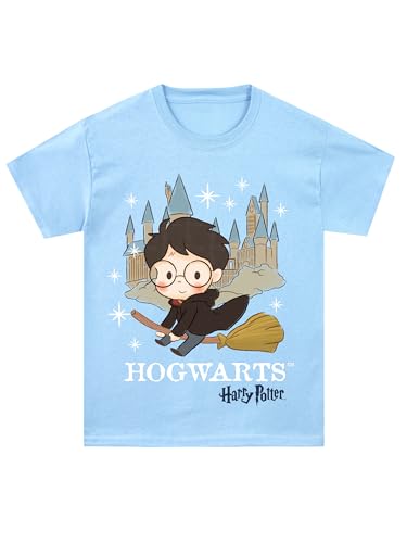 Harry Potter T-Shirt Für Jungen | Hogwarts Welttag des Buches T Shirt | Baumwoll-Jungen-T-Shirts| Blau 134 von Harry Potter