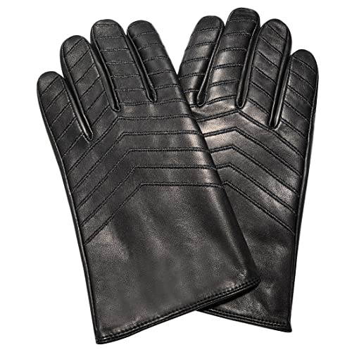 Harssidanzar Herren Lederhandschuhe Kaschmirfutter GM040EU, Schwarz(NT-Kaschmir Gefüttert),XXL von Harssidanzar