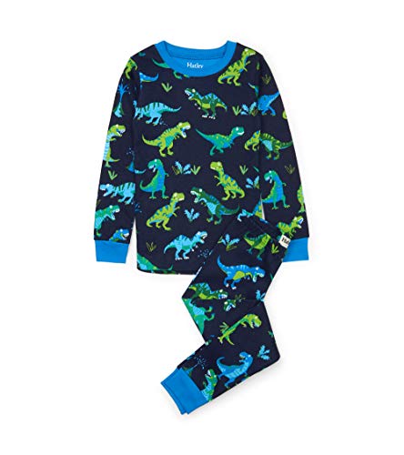 Hatley Boy's Lange Schlafanzüge Long Sleeve Pyjama Pajama Set, Blue, 6 Jahre von Hatley
