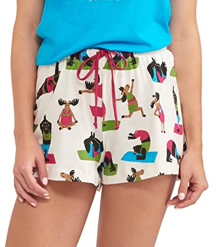 Hatley Damen Land Animals Pajama Boxer Shorts Pyjamaunterteil, Yoga Bär, M EU von Hatley