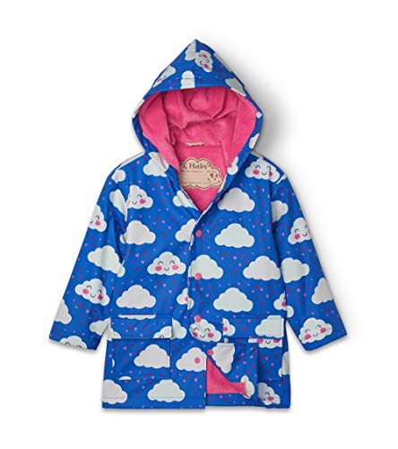 Hatley Girl's Printed Raincoat Regenmantel, Blue, 3 Jahre von Hatley