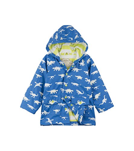 Hatley Jungen Printed Rain Jacket Regenmantel, Blau (Dinosaur Menagerie), 8 Jahre EU von Hatley