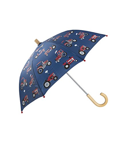 Hatley Jungen Regenschirm Printed Umbrella, Traktor - Red Farm Tractors, One Size von Hatley