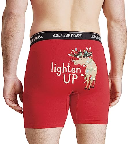 Little Blue House by Hatley Herren Novelty Boxer Briefs Boxershorts, Glow-In-The-Dark Lighten Up, X-Large von Little Blue House