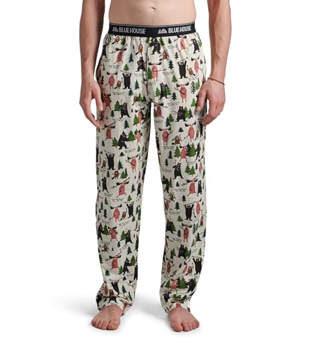 Little Blue House by Hatley Herren Pyjama Pants Pyjamaunterteil, May The Forest Be with You, Medium von Little Blue House