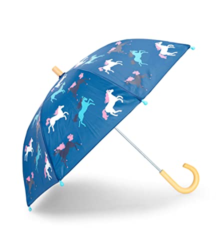 Hatley Mädchen Bedruckter Regenschirm Regenmantel, Farbwechselnde Pferde, One Size Hatley Mädchen Bedruckter Regenschirm Regenmantel, Farbwechselnde Pferde, One Size von Hatley