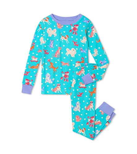 Hatley Girl's Lange Schlafanzüge Long Sleeve Pyjama Pajama Set, Blue, 6 Jahre von Hatley