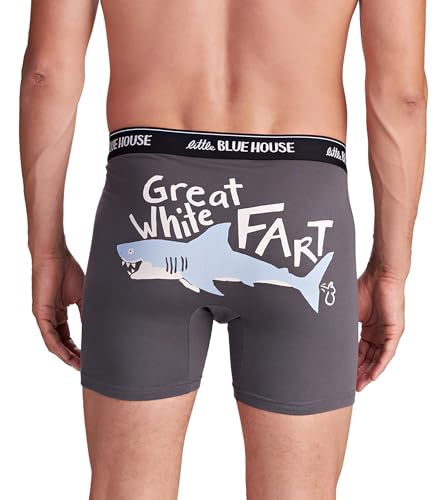 Hatley Herren Joke Boxers Boxershorts, Großer weißer Furz, Large von Hatley