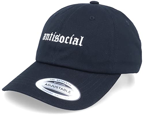 Hatstore Antisocial Black Dad Cap Cap - Grösse: One Size - (55-60 cm) von Hatstore