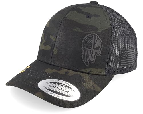 Hatstore Army Skull USA Multicam Black Trucker Cap - Größe: Einheitsgröße - (55-60cm), Schwarz , One size von Hatstore