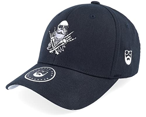 Hatstore Bearded Rockstar Scull Black Flexfit Cap - Grösse: L/XL - (58-61 cm) von Hatstore