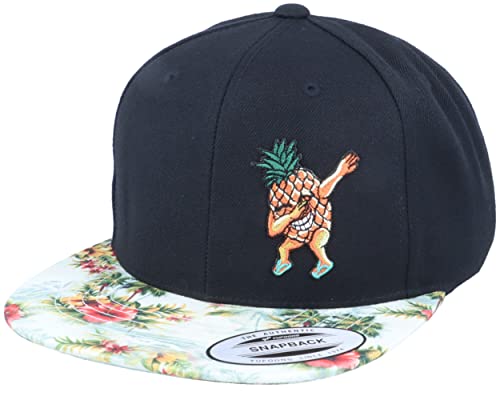 Hatstore Dabbing Pineapple Black/Floral Mint Snapback Cap - Grösse: One Size - (55-60 cm) von Hatstore