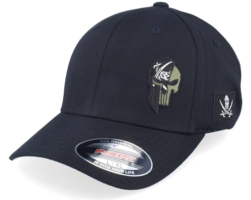 Hatstore Pirate Army Skull Black Wooly Combed Flexfit Cap - Grösse: L/XL - (58-61 cm) von Hatstore