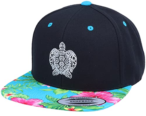 Hatstore Sea Turtle Mandala Black/Hawaii Snapback Cap - Grösse: One Size - (55-60 cm) von Hatstore