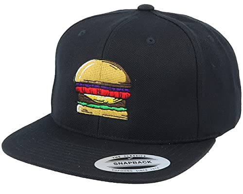 Hatstore Tasty Burger Black Snapback Cap - Grösse: One Size - (55-60 cm) von Hatstore