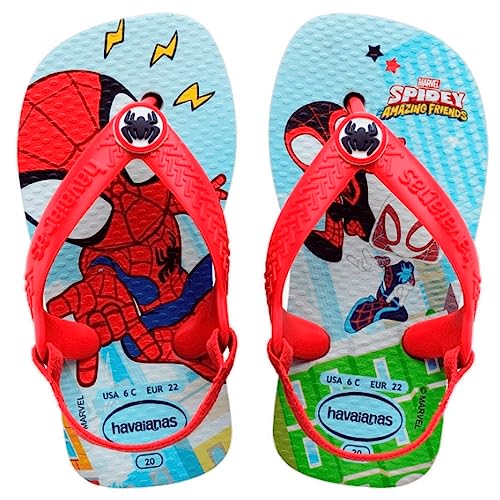 Havaianas Unisex Kinder Baby Marvel Flipflop, Blau/ Rot, 22 EU von Havaianas