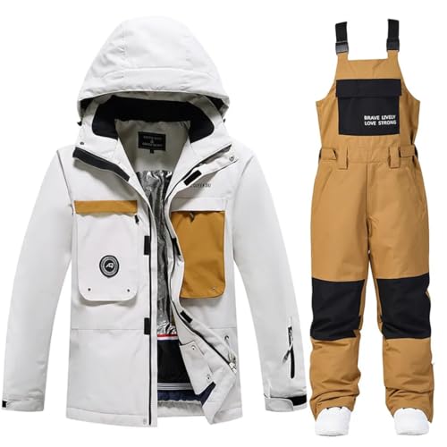 Hcclijo Männer Frau Berg Winddicht Skifahren Sets Sport Snowboard Anzüge Langlauf Ski Outfits Wasserdichte Kleidung as picture8 L von Hcclijo