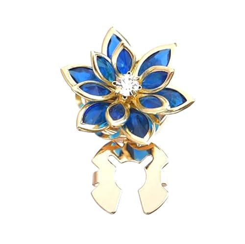 Manschettenknöpfe für Damen in Vintage-Farben mit Lotusmotiv, Manschettenknöpfe für Hemden mit Kristallen, Schalknöpfe, Modeschmuck-Accessoires, Partygeschenke,Blau,4 Stück Manschettenknöpfe für Damen in Vintage-Farben mit Lotusmotiv, Manschettenknöpfe für Hemden mit Kristallen, Schalknöpfe, Modeschmuck-Accessoires, Partygeschenke,Blau,4 Stück von Hdhfjks
