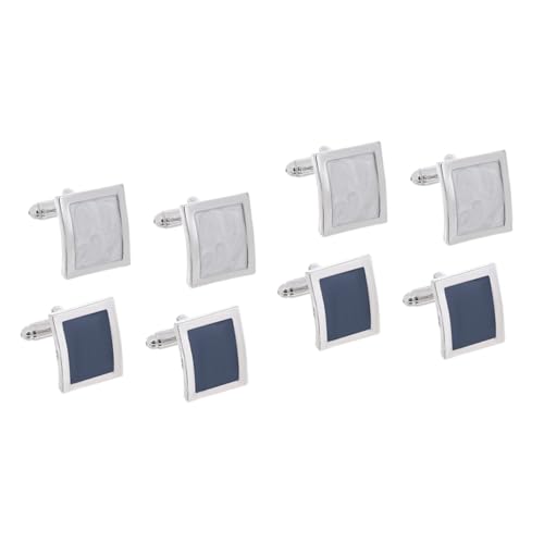 Healeved 2 Sätze Herren Manschettenknöpfe Rechteckige Design Cufflinks Für Anzüge Stilvolle Krawattennadel Für Hochzeiten Formelle Anlässe Business Outfits Hochwertige 2 Paare * 2 Healeved 2 Sätze Herren Manschettenknöpfe Rechteckige Design Cufflinks Für Anzüge Stilvolle Krawattennadel Für Hochzeiten Formelle Anlässe Business Outfits Hochwertige 2 Paare * 2 von Healeved