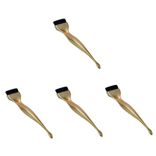 Healeved 4 Stück Foundation-Pinsel puderpinsel konturpinsel pro brush sleek brush Bürste für Foundation-Flüssigkeit Foundation-Make-up-Pinsel Haushalt flacher Pinsel Löffel Stiftung Plastik von Healeved