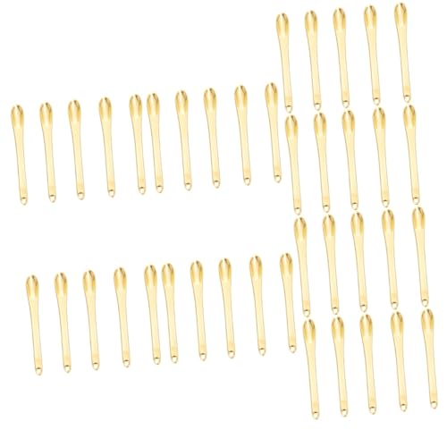 Healeved 40 Stk Gesichtscreme Löffel Make-up-pick-sticks Make-up-applikatoren Mini-kugeln Kratzbrett Make-up-spatel Mädchen Umweltschutz Zinklegierung Gesichtsmaske Probenahme Schaufel von Healeved