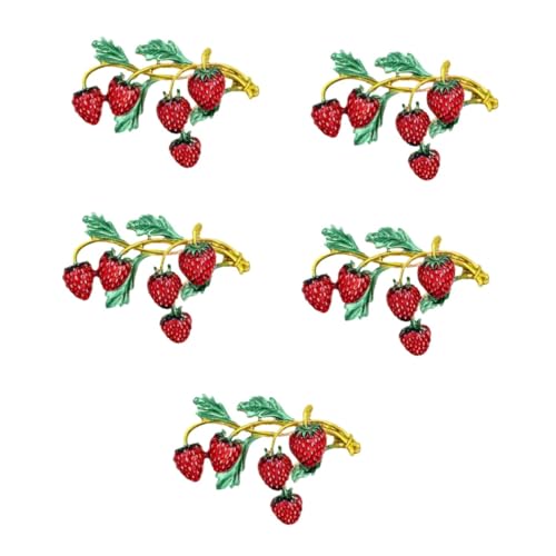 Healeved 5 Stück Kostümschmuck Brosche Mode Erdbeere Anstecknadel für Hüte Erdbeergeschenke für Mädchen Damen Accessoires Abschlussballschmuck für Frauen Legierung Healeved 5 Stück Kostümschmuck Brosche Mode Erdbeere Anstecknadel für Hüte Erdbeergeschenke für Mädchen Damen Accessoires Abschlussballschmuck für Frauen Legierung von Healeved