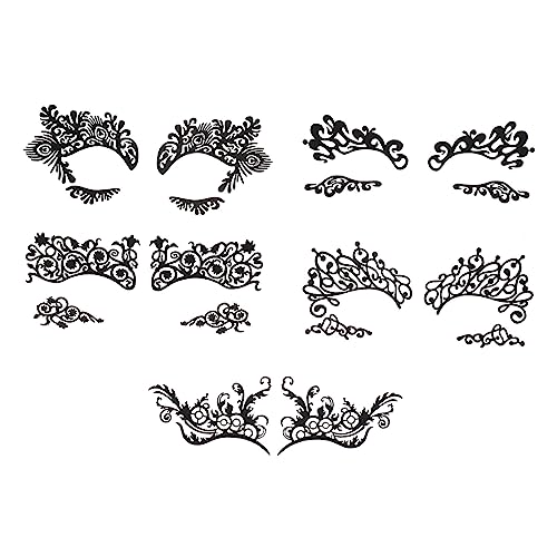 Healeved Augenaufkleber Aus Hohlem Papier Zum Schneiden Von Spitzen 5 Stück Temporäre Eyeliner-aufkleber für Das Festival-make-up Der Frau Healeved Augenaufkleber Aus Hohlem Papier Zum Schneiden Von Spitzen 5 Stück Temporäre Eyeliner-aufkleber für Das Festival-make-up Der Frau von Healeved