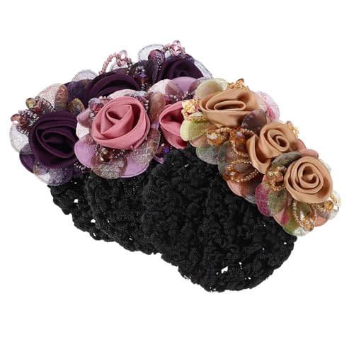 Healeved 3stücke Teiliges Blumen-haarbun-netze Für Frauen Atmungsaktive Haarnetze Mit Clips Zur Haarabdeckung Für Tänzerinnen Und Besondere Anlässe Healeved 3stücke Teiliges Blumen-haarbun-netze Für Frauen Atmungsaktive Haarnetze Mit Clips Zur Haarabdeckung Für Tänzerinnen Und Besondere Anlässe von Healeved