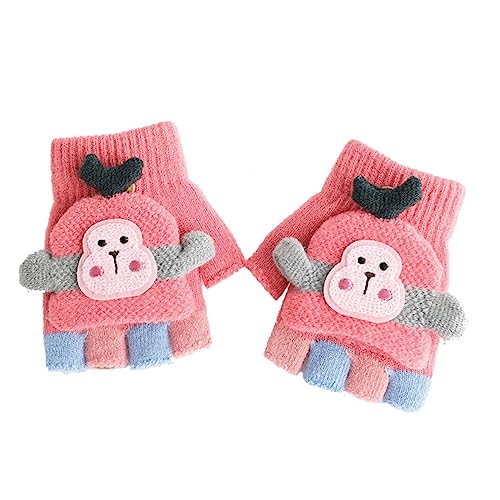 Healeved 1 Paar Kinderhandschuhe Warme Handschuhe Winterhandschuhe Entzückende Handschuhe Für Kinder Flip-cover-fäustlinge Flip-cover-handschuhe Warm Halten Thermische Versorgung Acryl Baby von Healeved