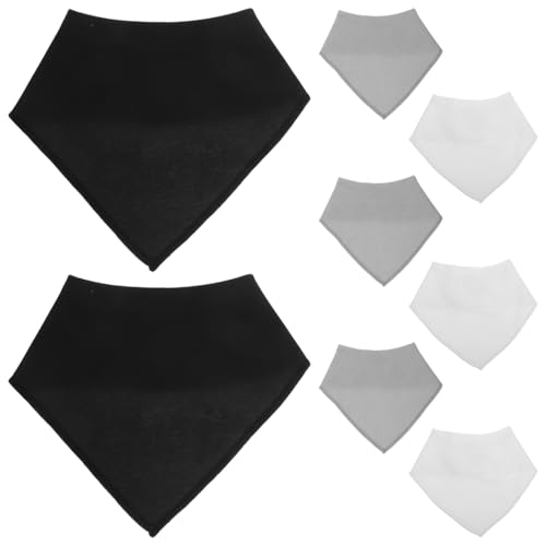 Healifty Baby-Halstuch, weich, super saugfähig, Speichel-Lätzchen, Dreieck, Speicheltuch, für Neugeborene, Kleinkinder, Weiß, Grau, Schwarz, 8 Stück Healifty Baby-Halstuch, weich, super saugfähig, Speichel-Lätzchen, Dreieck, Speicheltuch, für Neugeborene, Kleinkinder, Weiß, Grau, Schwarz, 8 Stück von Healifty