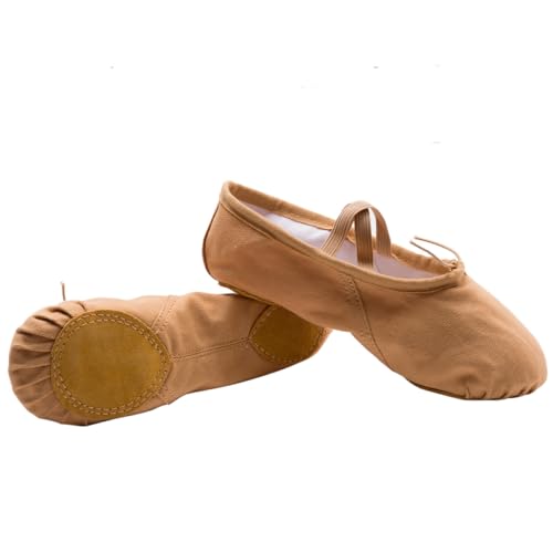 Healvian 1 Paar Balletttänzerschuhe Ballerinas Aus Stretch-Canvas Schuhe Für Balletttänzer Wohnungen Canvas Tanzschuhe Yogaschuhe Barre Ballettschuhe Elastisch Mädchen Flache Schuhe von Healvian