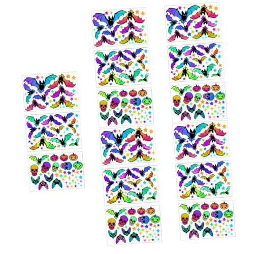 Healvian 15 Blätter Halloween-aufkleber Kürbisdekoration Dekorative Wandtattoos Halloween Leuchtende Aufkleber Halloween-fledermaus-skelett-wandaufkleber Aufkleber Mit Halloween-motiven Pvc Healvian 15 Blätter Halloween-aufkleber Kürbisdekoration Dekorative Wandtattoos Halloween Leuchtende Aufkleber Halloween-fledermaus-skelett-wandaufkleber Aufkleber Mit Halloween-motiven Pvc von Healvian
