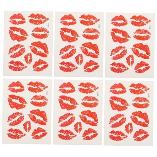 Healvian 18stücke Lip Temporary Tattoos Wasserdichte Aufkleber Für Körperdekoration Hautfreundliche Lippenmuster Für Gesicht Hals Arme Und Mehr Healvian 18stücke Lip Temporary Tattoos Wasserdichte Aufkleber Für Körperdekoration Hautfreundliche Lippenmuster Für Gesicht Hals Arme Und Mehr von Healvian
