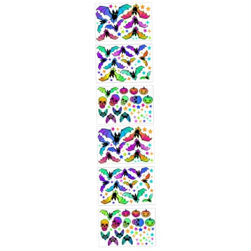 Healvian 6 Blätter Halloween-Aufkleber halloween wanddeko halloween dekoration Halloween-Leuchtaufkleber Aufkleber mit Halloween-Motiven dekorative Wandtattoos leuchtende Abziehbilder PVC Healvian 6 Blätter Halloween-Aufkleber halloween wanddeko halloween dekoration Halloween-Leuchtaufkleber Aufkleber mit Halloween-Motiven dekorative Wandtattoos leuchtende Abziehbilder PVC von Healvian