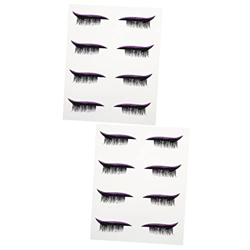 Healvian 8 Paar Falsche Wimpern Augen Make Up Aufkleber Damen Eyeliner Aufkleber Selbstklebender Augenlinien Aufkleber Augenlinie Streifen Selbstklebendes Eyeliner Klebeband von Healvian