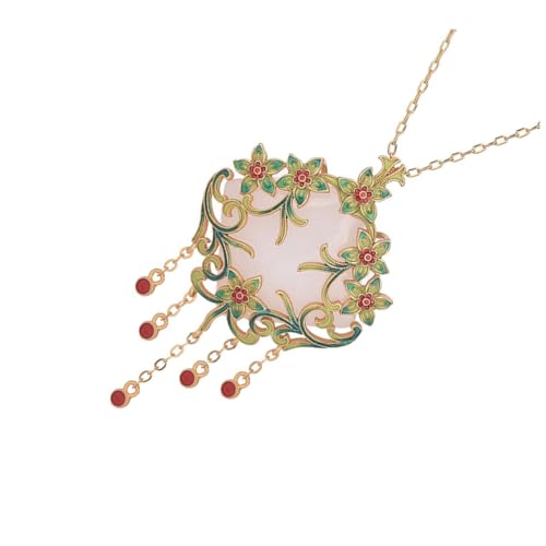 Healvian Email Painted Pendant frauen schmuck halskette groß Vintage-Schmuck für Damen sperren Halsketten Halskette mit chinesischem Symbol Schmuckanhänger synthetische Jade Healvian Email Painted Pendant frauen schmuck halskette groß Vintage-Schmuck für Damen sperren Halsketten Halskette mit chinesischem Symbol Schmuckanhänger synthetische Jade von Healvian