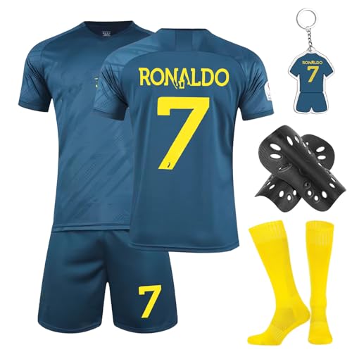 Fußball Trikot Kinder Set, 23/24 Heimtrikots/Auswärtstrikots Trikot Jungen,Fussball T-Shirt Shorts, Football socken, Knieschützer Set und Fußbälle Jersey Schlüsselanhänger Fußball Trikot Kinder Set, 23/24 Heimtrikots/Auswärtstrikots Trikot Jungen,Fussball T-Shirt Shorts, Football socken, Knieschützer Set und Fußbälle Jersey Schlüsselanhänger von Heartsking