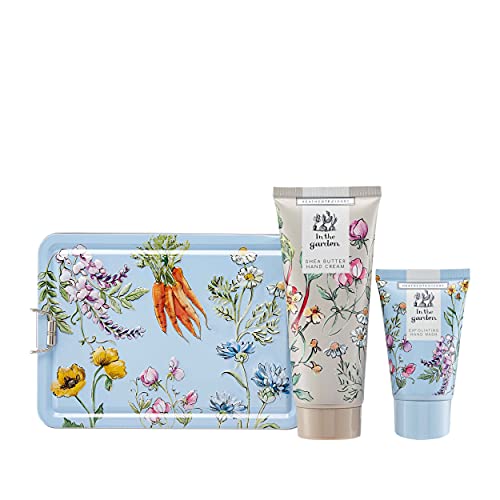 Heathcote and Ivory In The Garden Handpflege Dose, 100 ml Handcreme und 50 ml Peeling Handwäsche von Heathcote & Ivory