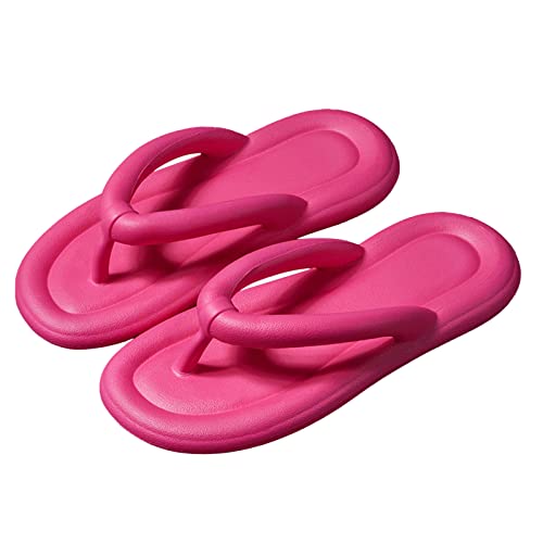 Heflashor Badeschuhe Herren Damen Sommer Flip Flops Cloud Slides Slippers Cloudyzz Schlappen Wolke Hausschuhe rutschfeste Pantoletten Badelatschen,Rosenrot,35/36 EU von Heflashor