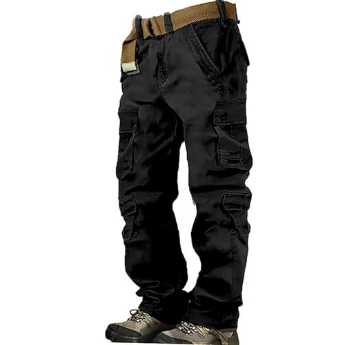 Hehiy Cargo Jogginghose Herren Cargohose Hose Schwarz Arbeitshose Winter GefüTtert Herren Stretch Winter Cargohose Herren Warm Prime Deals Days von Hehiy