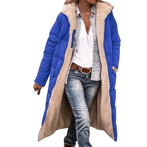 Hehiy Damen Trenchcoat Zweireiher Langer Mantel Klassische Herbst Frühling Jacke Winddichter Mantel Mantel Damen Beige Damen Mantel Lang Winter Jacke Damen üBergangsjacke Schwarz von Hehiy