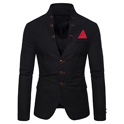 Hehiy Herren Sakko Blazer Herren Anzug Langer Blazer Herren Schwarz Jogginganzug Herren Winter Sakko Herren Sportlich Regular Fit Soliver S-5XL von Hehiy