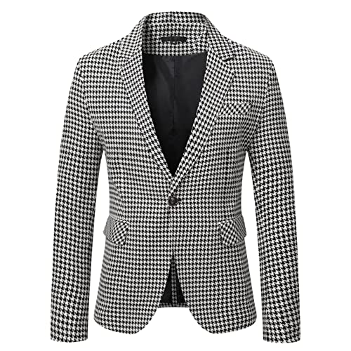 Hehiy Herren Slim Fit Sakko Blazer Anzugjacke Glitzer Sakko Herren Anzug Herren Sport Anzug FüR MäNner Herren+Sakko+Schwarz+Regular+Fit+XXXL für Party,Business von Hehiy