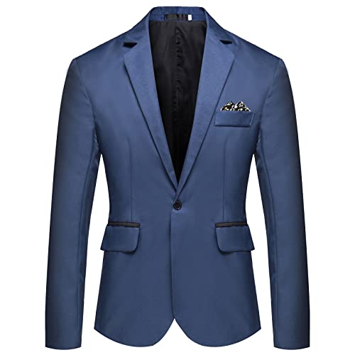 Hehiy Herren Slim Fit Sakko Blazer Anzugjacke Suit Herren Anzug Regular Fit Gr. 60 Sport Set Herren Sakko Herren Blau AnzüGe FüR Herren von Hehiy